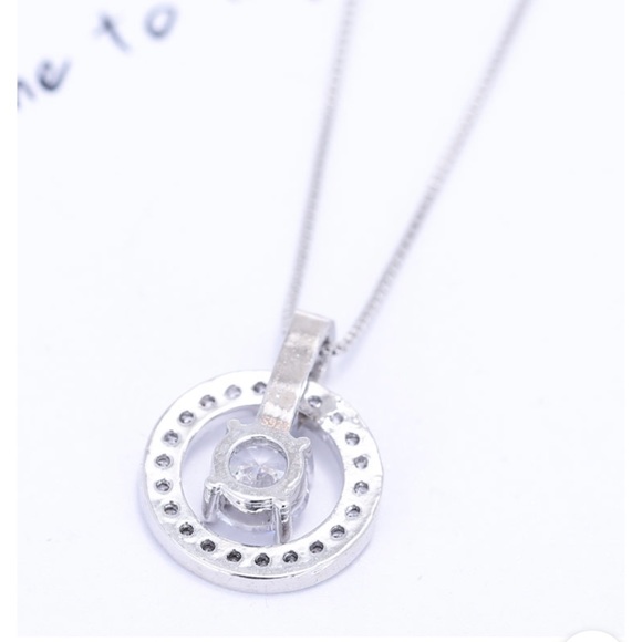 Silver Rhinestone Necklace - Picture 5 of 5